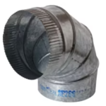 8" 90 deg Adjustable Metal Elbow, 30 ga