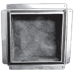Insulated Register Box  w/ Flange & Gasket, R6, 14 x 14"